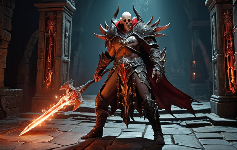 **
"A Necromancer character in Diablo IV, radiating power. The Necromancer wears the complete "Inarius's Unwavering Grace" armor set. The background depicts a Nightmare Dungeon environment, perhaps T60 difficulty, with defeated monsters scattered around."
**