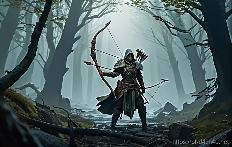 디아블로4 로그 무기 추천 - **Prompt for Crossbow (Ranged, Power, Precision):**
    "A focused Diablo 4 Rogue, wearing sturdy ye...