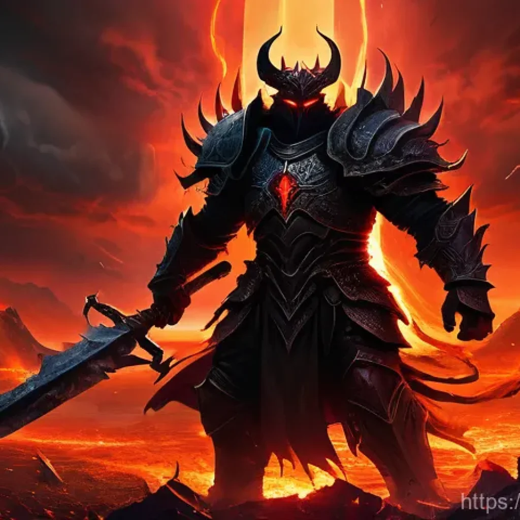 디아블로4 신규 업데이트 - **Prompt:** A highly detailed and epic illustration of Bartuc, The Scourge, a formidable demon lord,...