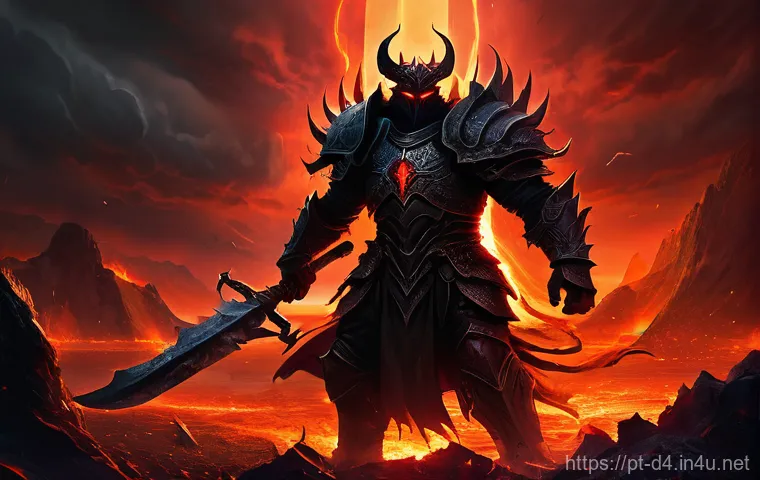 디아블로4 신규 업데이트 - **Prompt:** A highly detailed and epic illustration of Bartuc, The Scourge, a formidable demon lord,...